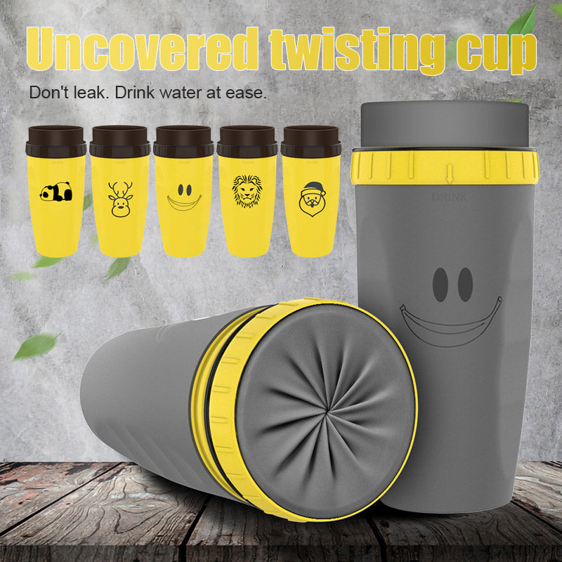 TwistLock No-Lid Travel Tumbler – Spill-Proof, Hot & Cold Drink Cup with Straw Seal