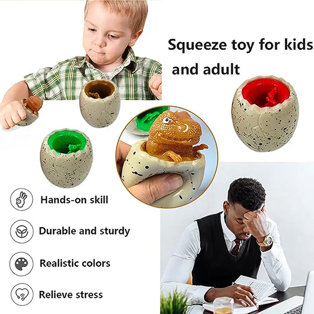 Dino Egg Squeeze Toys (Set of 3) โ Pop, Squish, Surprise