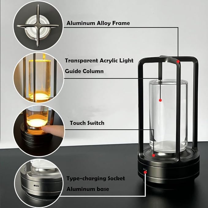 Rechargeable Vintage Glow Metal Lantern