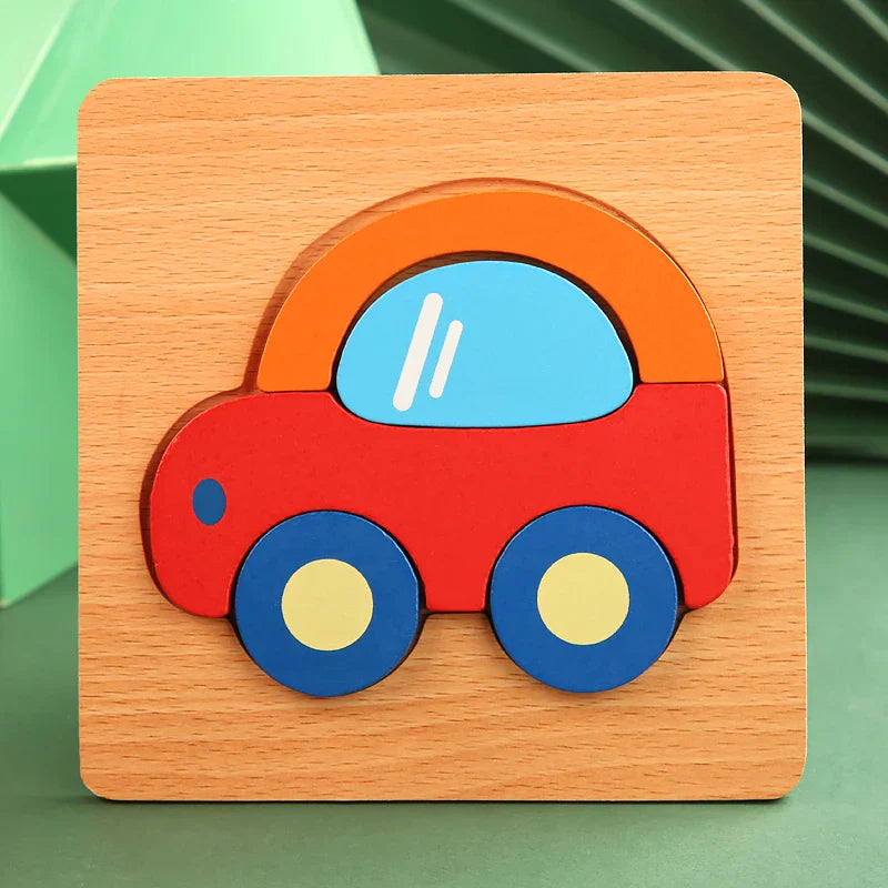 3D Wooden Animal Puzzle - Early Learning & Brain Booster for Kids