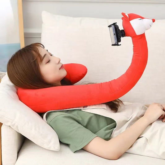 Neck Pillow & Phone Holder – Hands-Free Scrolling, Full-On Cuteness