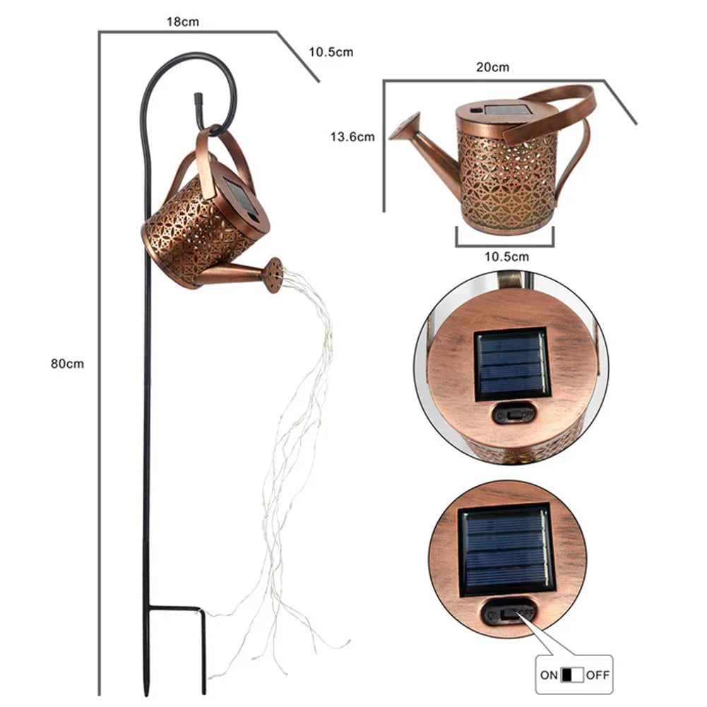 Starlit Shower Solar Watering Can Light – Magical LED Garden Lantern