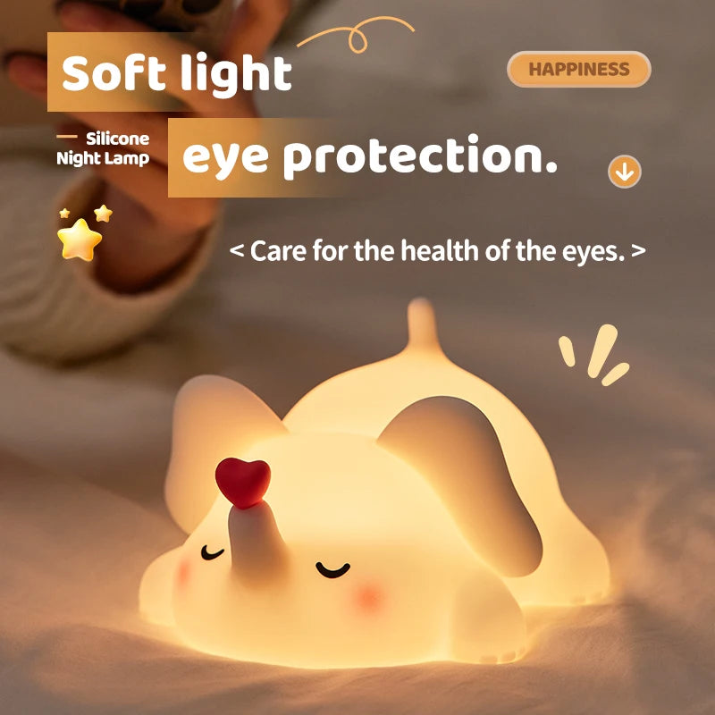 Rechargeable Lazy Panda Night Lamp β Tap-On Glow for Cozy Corners