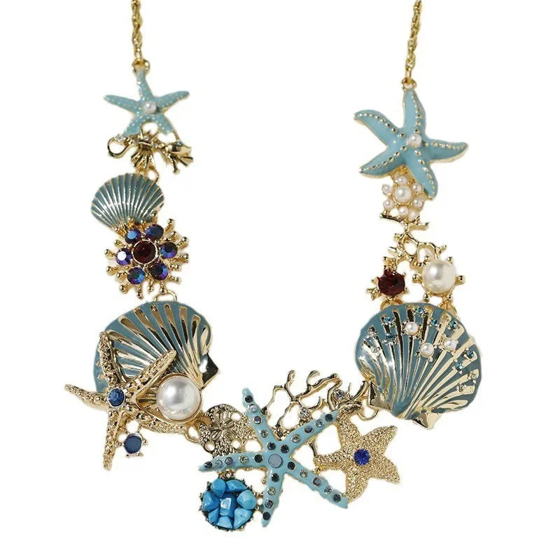 Ocean Elegance Shell & Pearl Necklace β A Subtle Nod to Summer