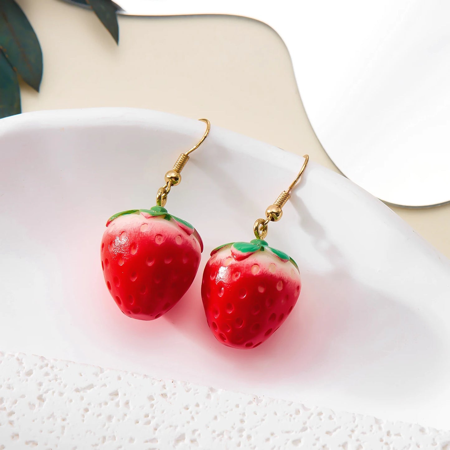 ๐ Sweet Strawberry Drop Earrings โ A Juicy Pop of Playful Charm