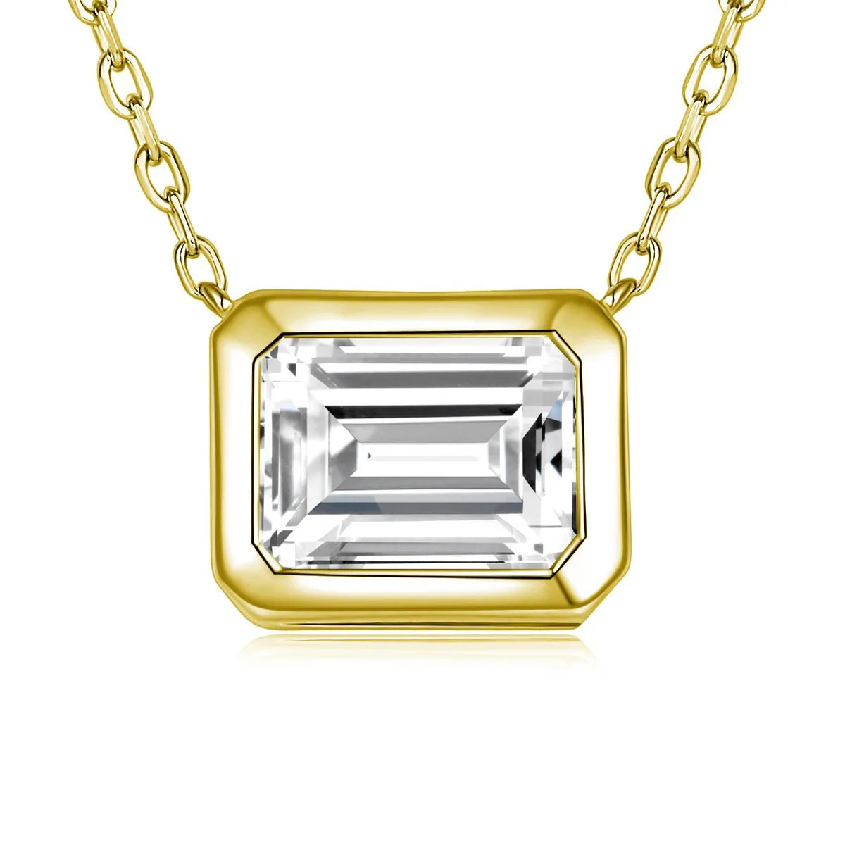 925 Sterling Silver Necklace with Moissanite Sparkle