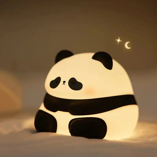 Rechargeable Lazy Panda Night Lamp – Tap-On Glow for Cozy Corners