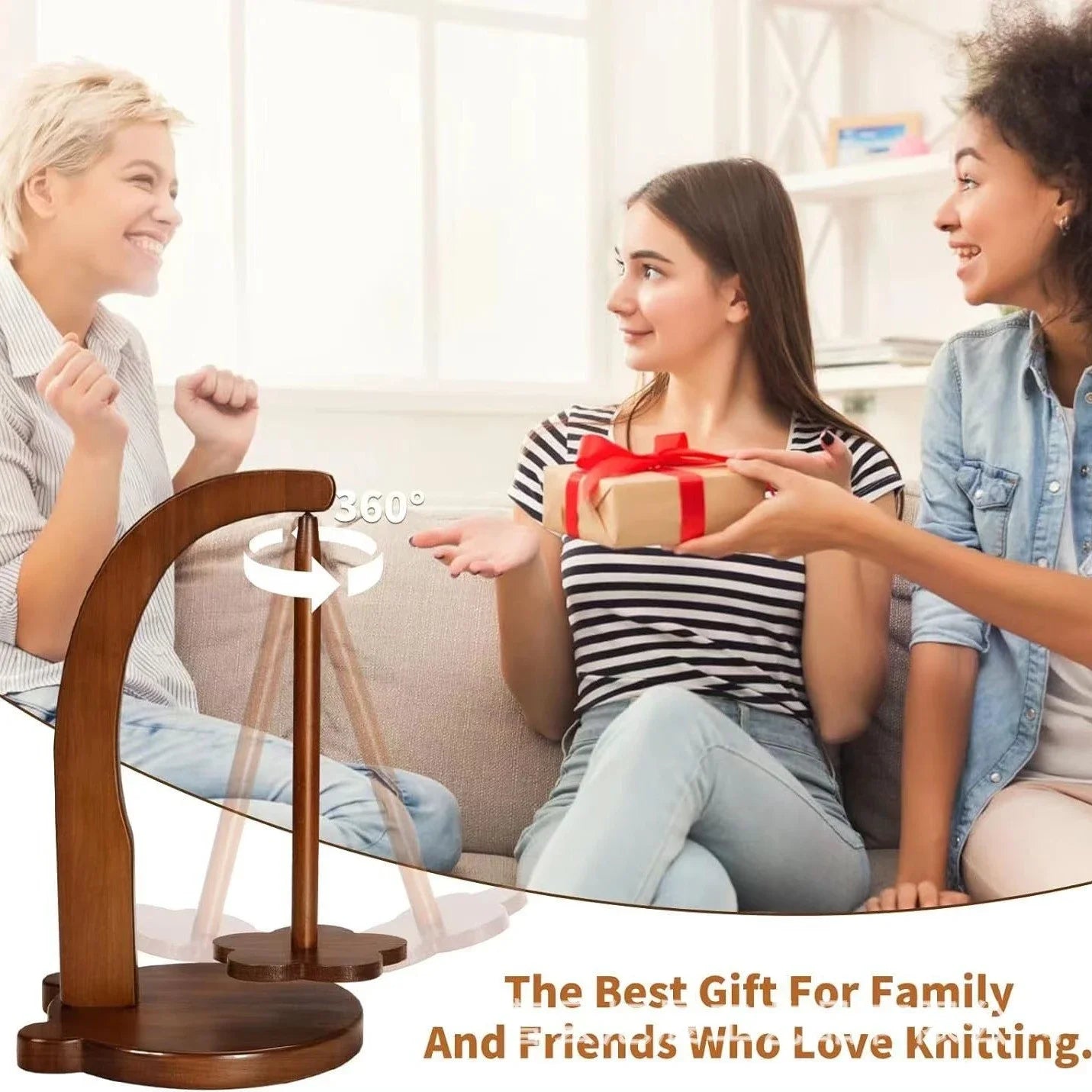 Elegant Wooden Yarn Spool Rack – Tidy Threads, Inspire Creativity