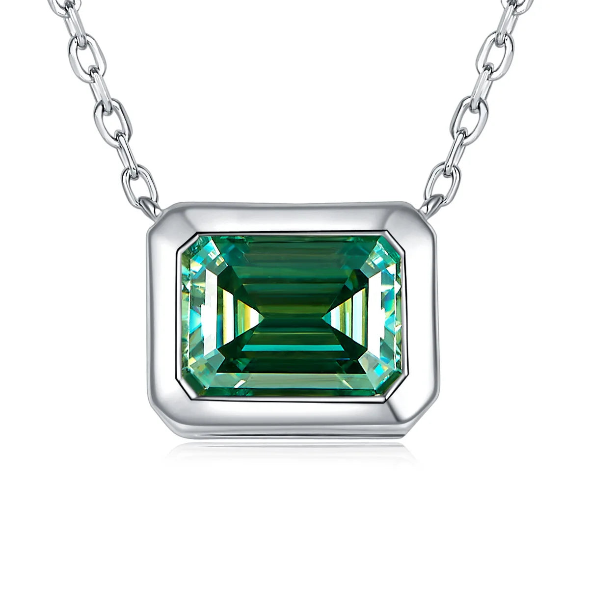 925 Sterling Silver Necklace with Moissanite Sparkle