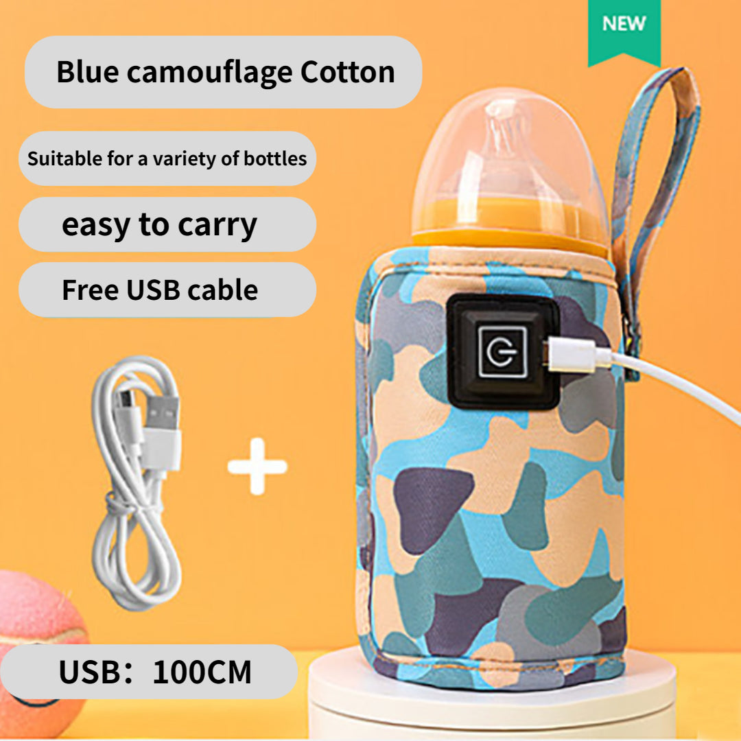 Baby Sip-Ready, Anywhere: USB Bottle Warmer with 3 Heat Settings