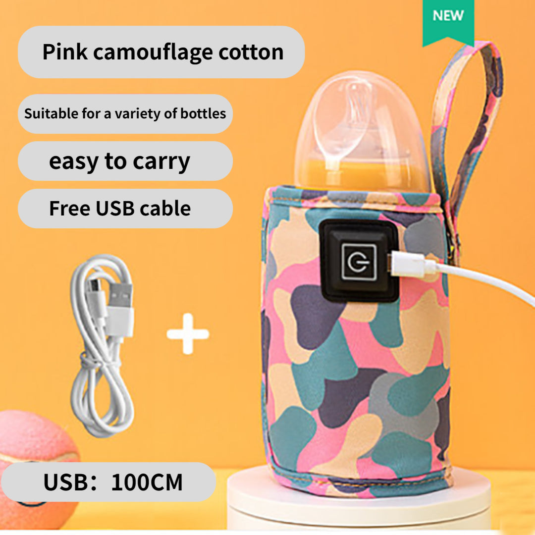 Baby Sip-Ready, Anywhere: USB Bottle Warmer with 3 Heat Settings