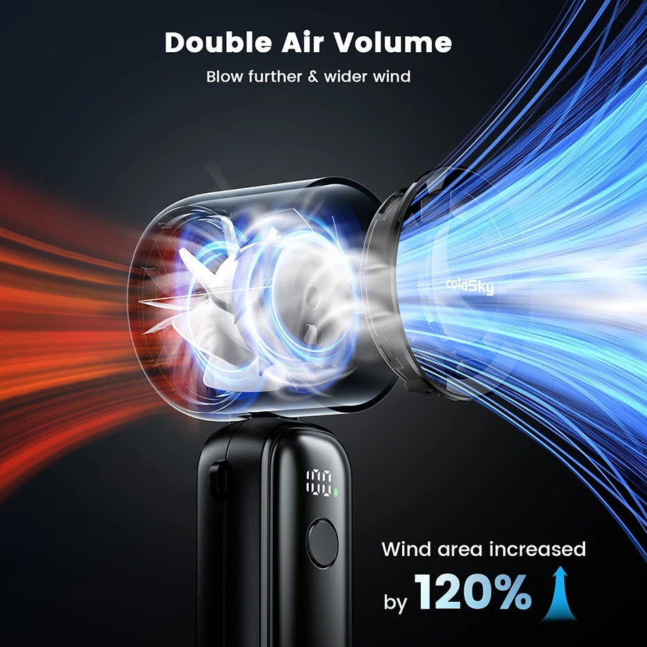 Turbo Handheld Fan for Instant Chill Anywhere
