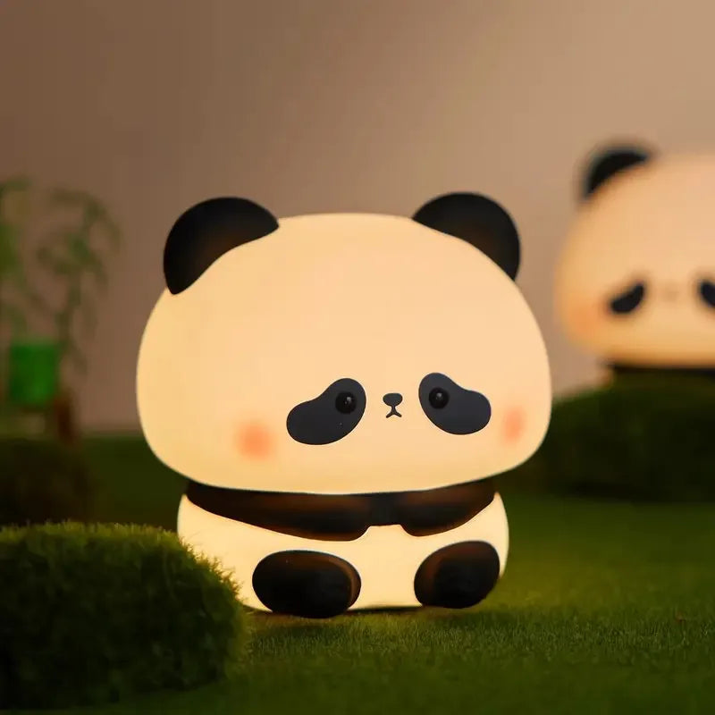 Rechargeable Lazy Panda Night Lamp – Tap-On Glow for Cozy Corners