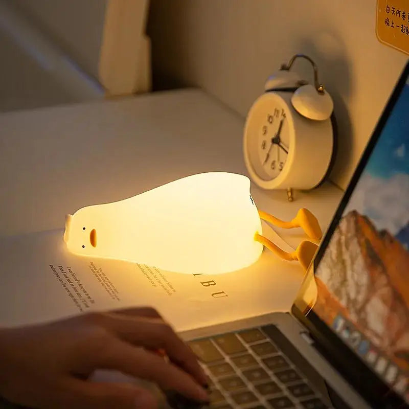 Rechargeable Lazy Panda Night Lamp – Tap-On Glow for Cozy Corners